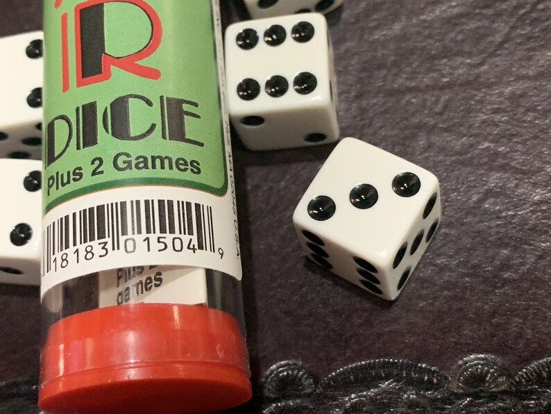 Bar Dice Game Instructions With 5 Dice Tabletop Gaming D6 Etsy