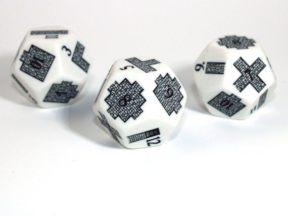 NEW Pair of Critical Location D12 Body Hit Gaming Dice RPG D&D 28mm 
