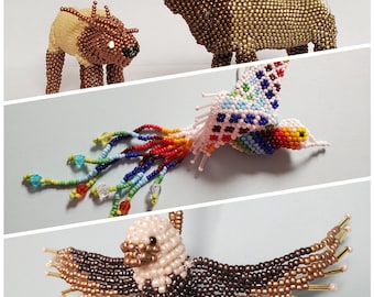 Beaded Hummingbird, Eagle, and Elk Patterns (Tutorials Only)