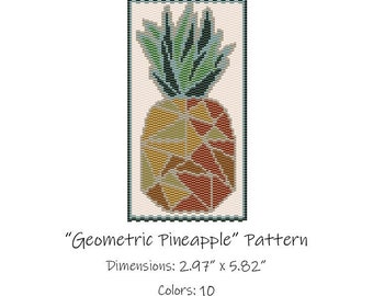 Geometric Pineapple Beaded Tapestry Pattern - Peyote 2 Drop