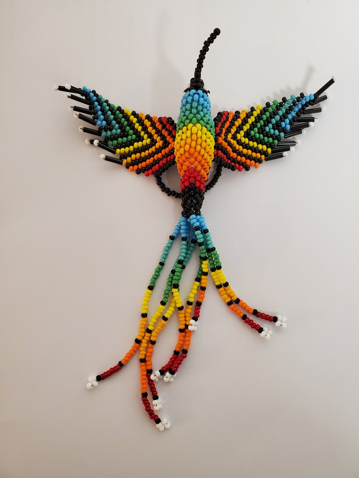 Beaded Hummingbird Pattern tutorial Only Black Rainbow Etsy Canada