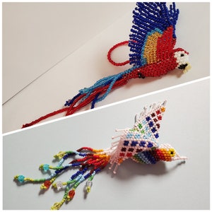 Beaded Hummingbird and Beaded Scarlet Macaw Patterns (Tutorials Only)