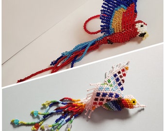 Beaded Hummingbird and Beaded Scarlet Macaw Patterns (Tutorials Only)