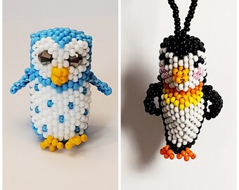 Beaded Owl and Beaded Penguin Patterns (Tutorials Only)