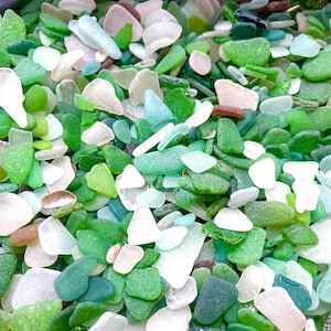 Set of 2oz , 4oz Small Mixed Real Sea Glass  - Beach Sea Glass  - Sea Glass Treasure - Natural  sea Glass for DIY