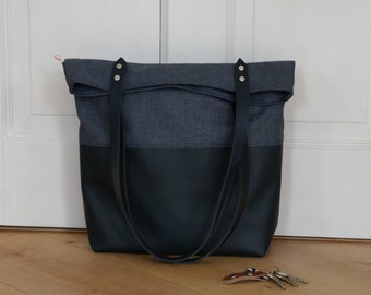 Canvas, Shopper, Schultertasche, Umhängetasche