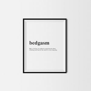 Bedgasm/Definition/Definition Print/Dictionary Print/Printable Wall Art/Word Art/Home Decor/Wall Prints/Wall Decor/Modern Printables