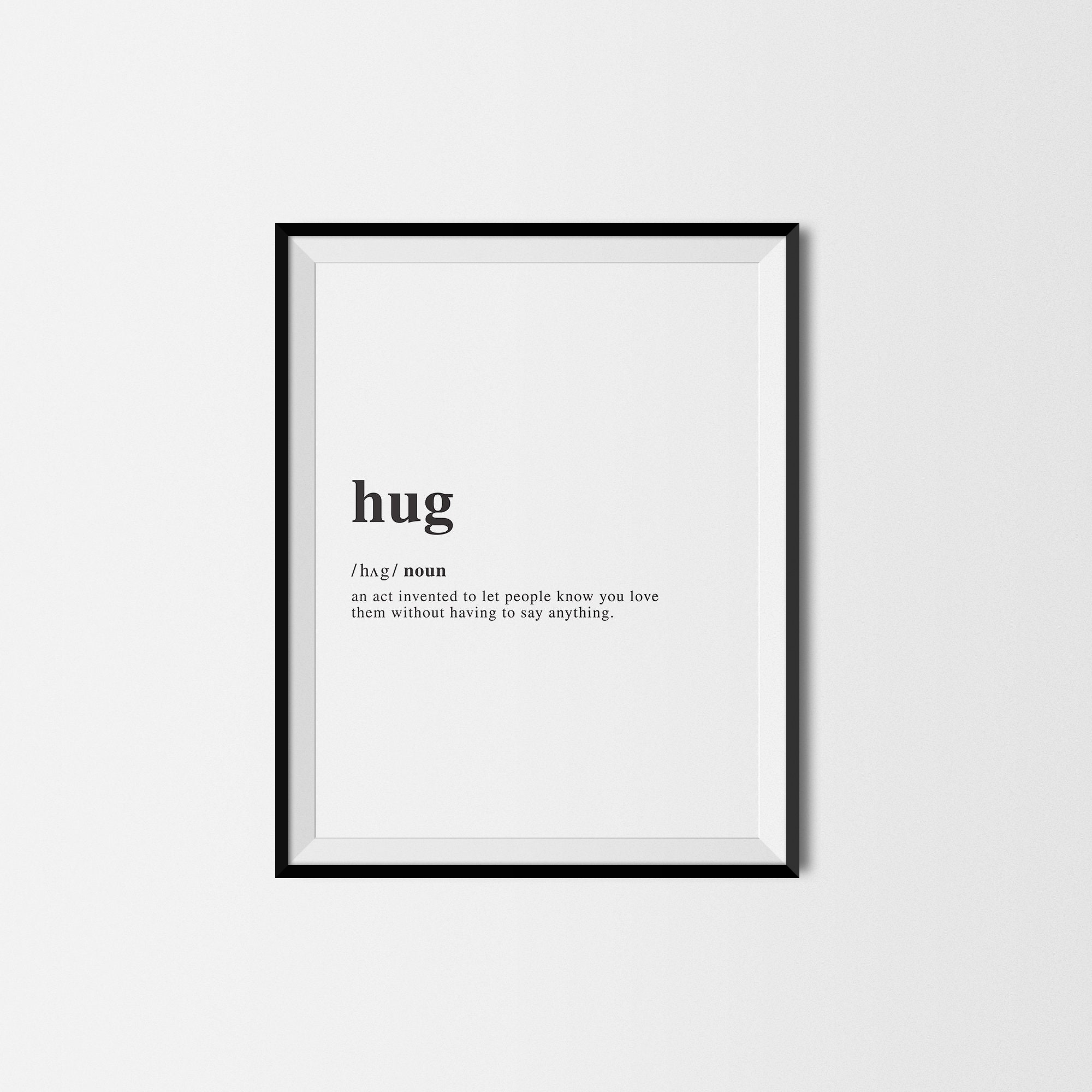 Hug/definition/definition Print/dictionary Print/printable Wall Art ...