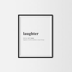 Laughter/Definition/Definition Print/Dictionary Print/Printable Wall Art/Word Art/Home Decor/Wall Prints/Wall Decor/Modern Printables