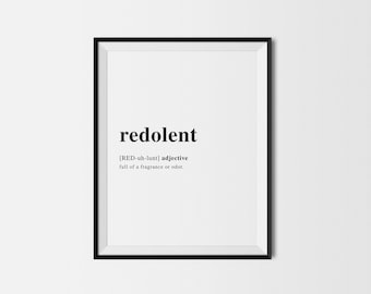 Redolunt/Definition/Definition Print/Dictionary Print/Printable Wall Art/Word Art/Home Decor/Wall Prints/Wall Decor/Modern Printables