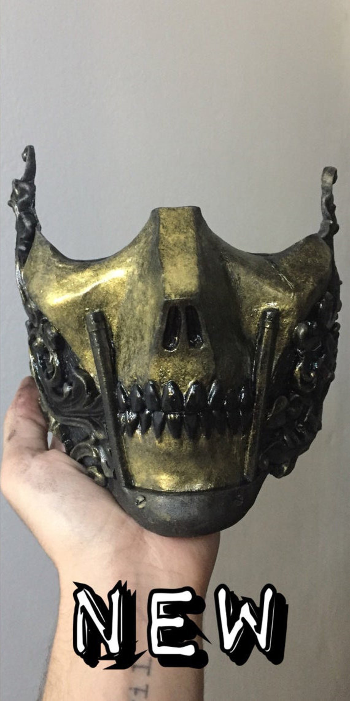 THE RAIDER -special Gold Edition- (resin Half-face Skull Mask) - Etsy
