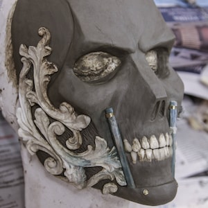 THE BARON Special Pure Iron Edition Resin Skull Full-Face Mask image 5