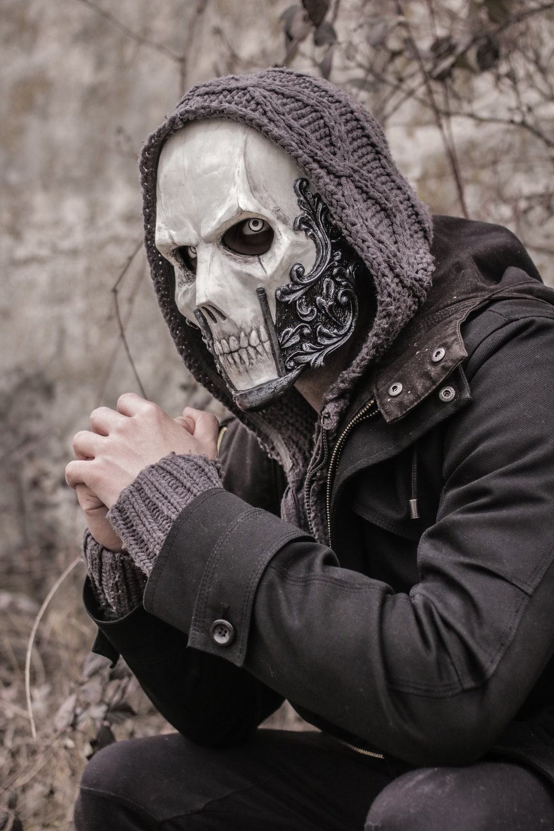 Skin Mask With Hood Skull Skin Mask With Hood Skull