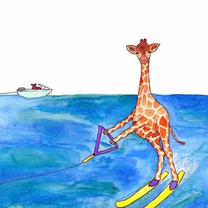 Waterskiing Giraffe