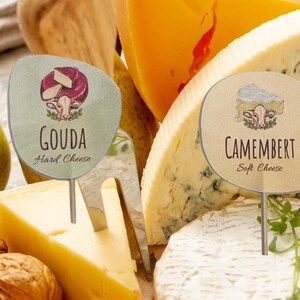 Handmade Cheese Board Tags – Rustic Cheese Labels, Set