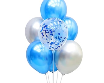 Centralny element przyjęcia urodzinowego Bluey: brokatowa cyfra, dekoracja balonowa