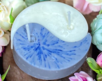 Yin Yang 4oz Candle Handcrafted Unscented, Color Customizable