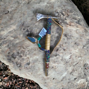 Decorative Brass Tomahawk Peace Pipe, by Princess, Dec, 2023