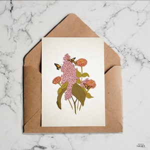 Zinnia Botanical Greeting Cards- Set of 3 or 5. Flowers, Botany, Botanical, Watercolour, Gift Cards, Handmade