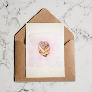 Community Hearts Grußkarten- Set mit 3 oder 5 Blumen, Botanik, Familie, Freunde, Schwesternschaft, Aquarell, Geschenkkarten, handgemacht