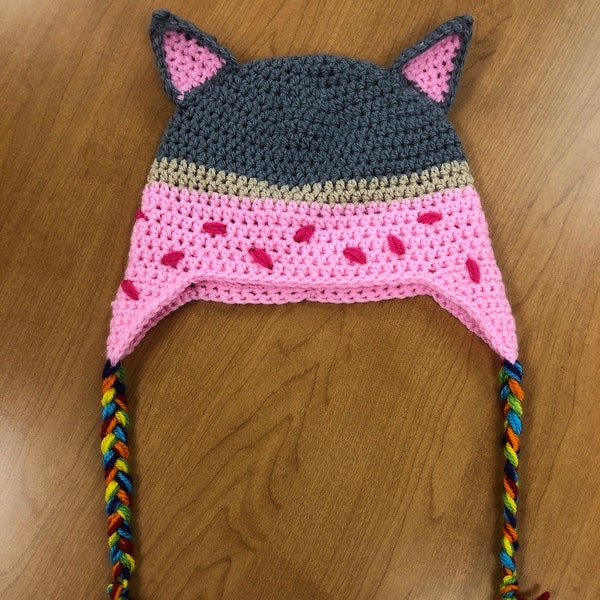 Rainbow Poptart Nyan Cat Hat Crochet Modèle PDF