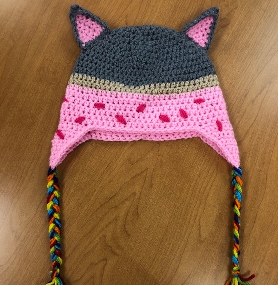 Rainbow Poptart Nyan Cat Hat Crochet Pattern PDF DIGITAL DOWNLOAD