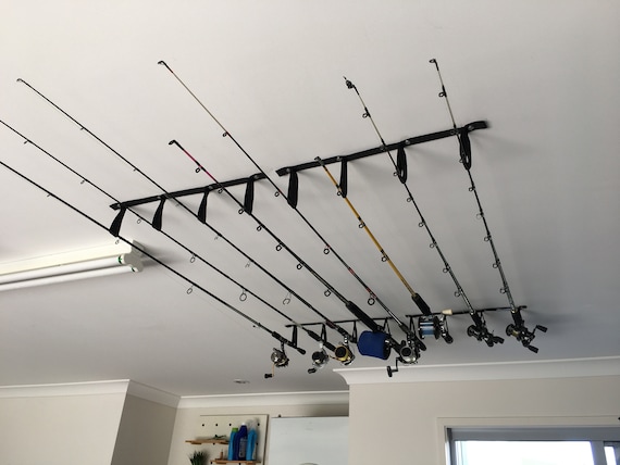 Fishing Rod Storage Rack Ceiling or Wall Mount 8 X Rods -  UK