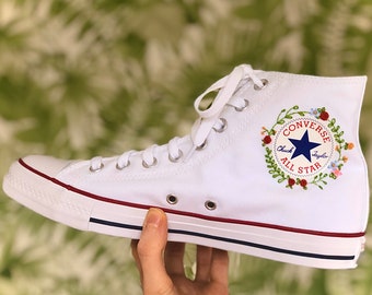 converse fleurs femme