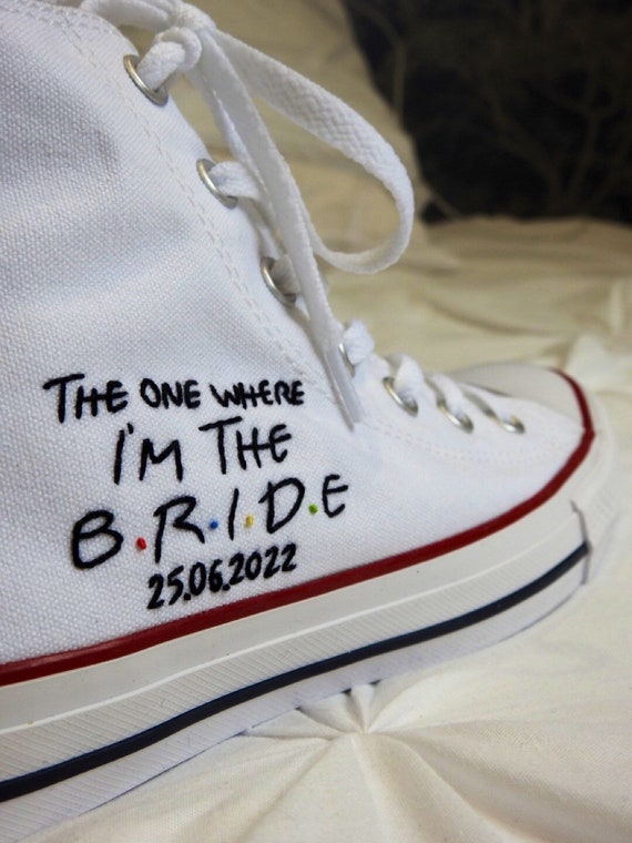 Converse bordadas a zapatos de boda - Etsy España