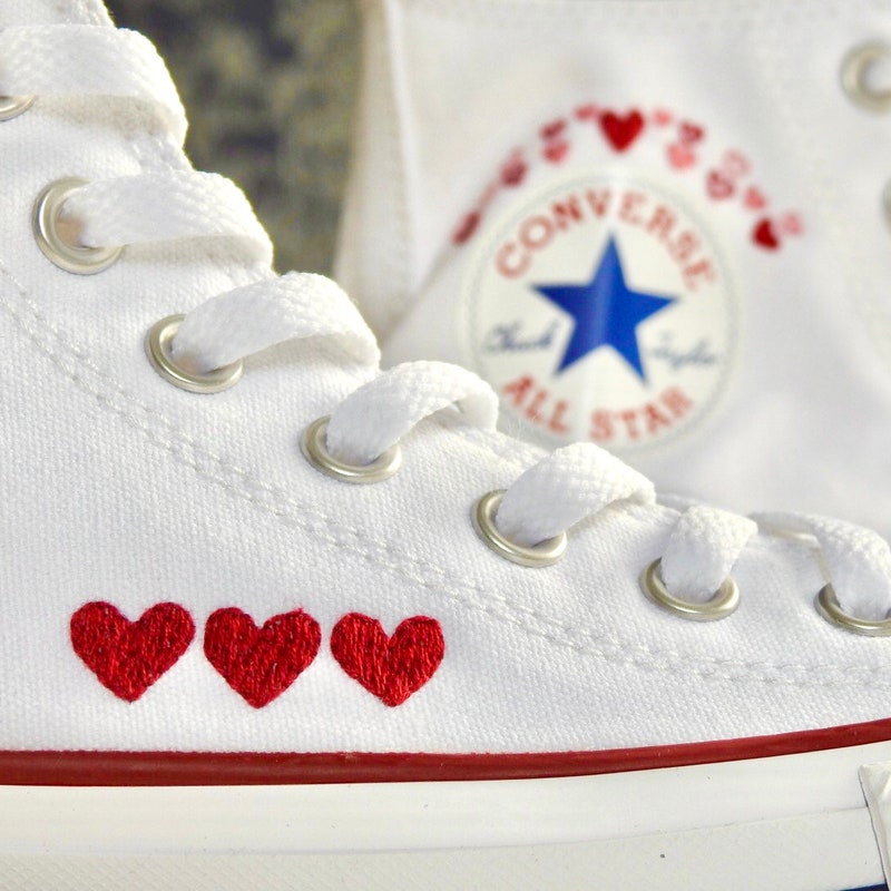 Small Red Heart Chuck Taylor High Top main image 1