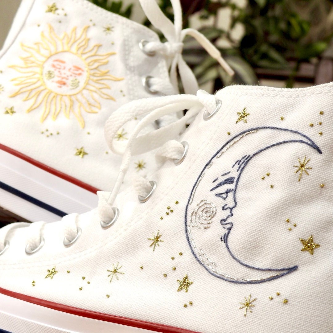 Converse X Dior Shoes Embroidered Sand Sweatshirt Gifts For Her - TerraBell  Designs