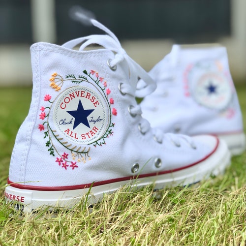 cute flower converse