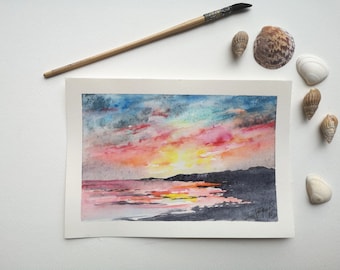 ☆岸 葉子☆「 帆船 」水彩画　色紙　未使用！ ☆岸 葉子☆「 帆船 」水彩画 色紙 未使用！ ☆岸 葉子☆「 帆船