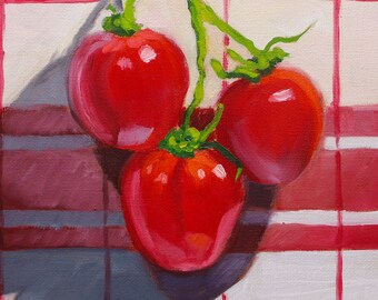 Still Life Oil Painting Tomatoes