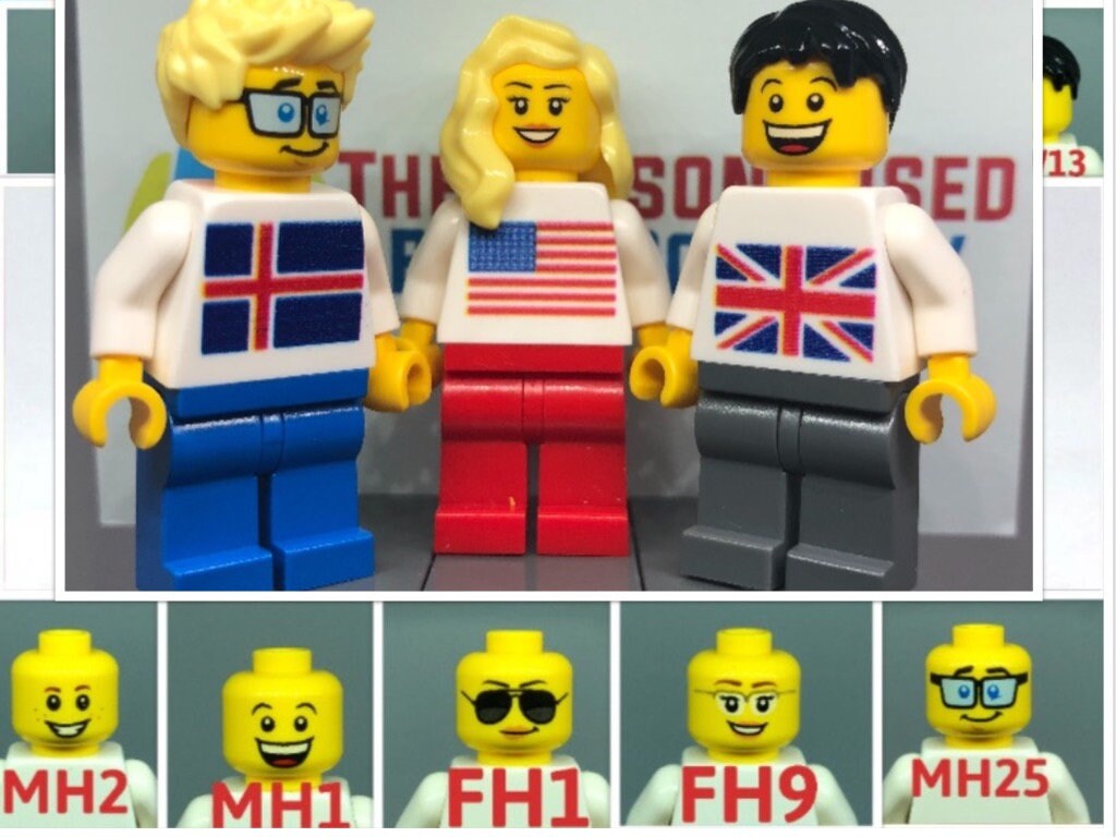 Personalised Countries Flags Lego Minifigure Build your own Etsy
