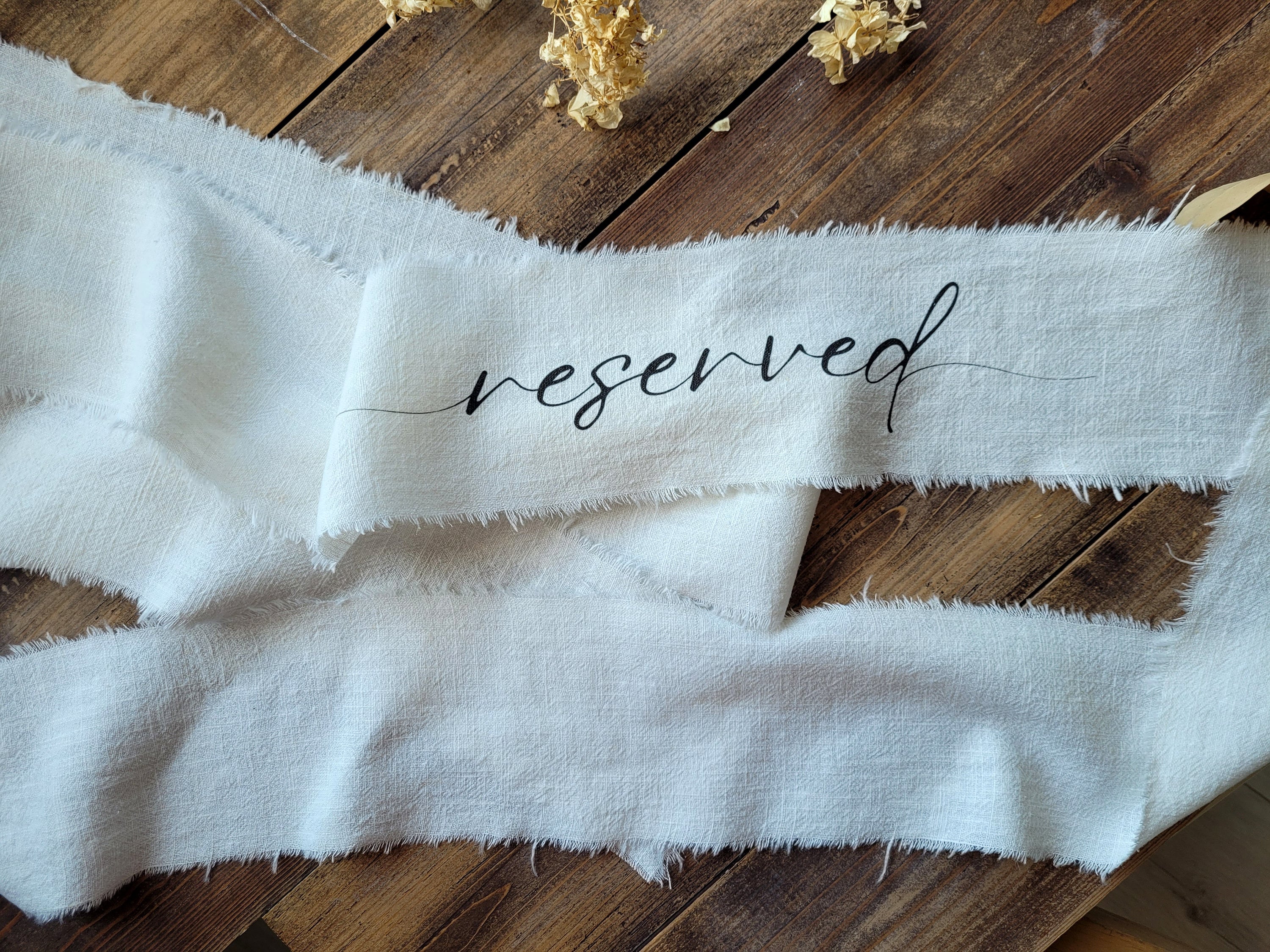 RESERVED Wedding Chair Sash, Wedding Sign, Wedding Fabric  display picture 1