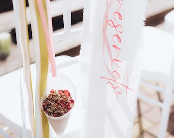 RESERVED chair ribbon,reserved seat, wedding fabric sign, Reserved chair ribbon, bridal chair, birthday chair