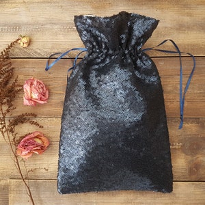 Navy sequin glass smash bag, jewish traditional ceremony, jewish wedding, breaking glass bag, navy gift bag