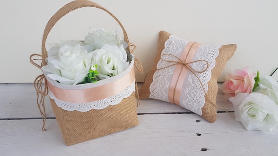 flower girl basket and ring pillow