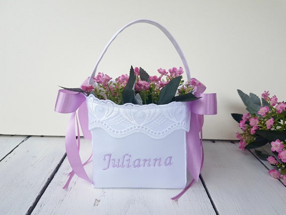 etsy flower girl basket
