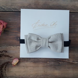 Linen bow tie, pre tied bow, bow tie, wedding bow tie, mans bow tie, kids bow tie