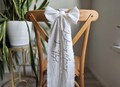 IN LOVING MEMORY chair ribbon, Memorial wedding sign, wedding fabric sign, Reserved chair ribbon product logo