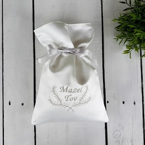 Mazel Tov Glass bag, smash glass pouch, jewish traditional ceremony,couples gift, Mazel Tov bag