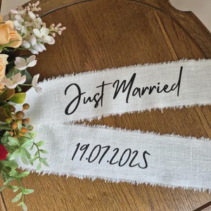 Bridal Bouquet Ribbon, custom wrap Personalised weding sash wedding gift, brides keepsake, brides flowers, ribbon for wedding decor
