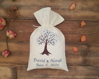 Tree of life glass bag, Personalized Glass bag, smash glass pouch, jewish traditional ceremony,couples gift, Mazel Tov bag