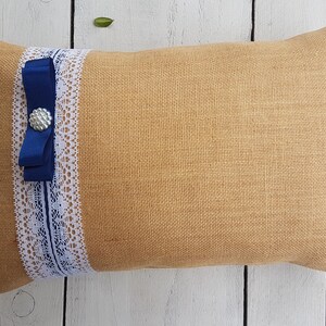 Burlap and Lace Flower Girl Basket, Ring Pillow. Vintage Inspired - Etsy