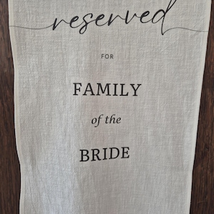 Cuch Pew sign - Reserved seating in church, reserved for family
