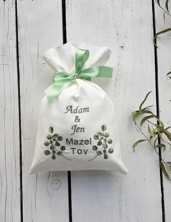 Mazel Tov Glass bag Mazel Tov bag,navy glass bag jewish traditional wedding smash glass pouch jewish traditional ceremony,couples gift