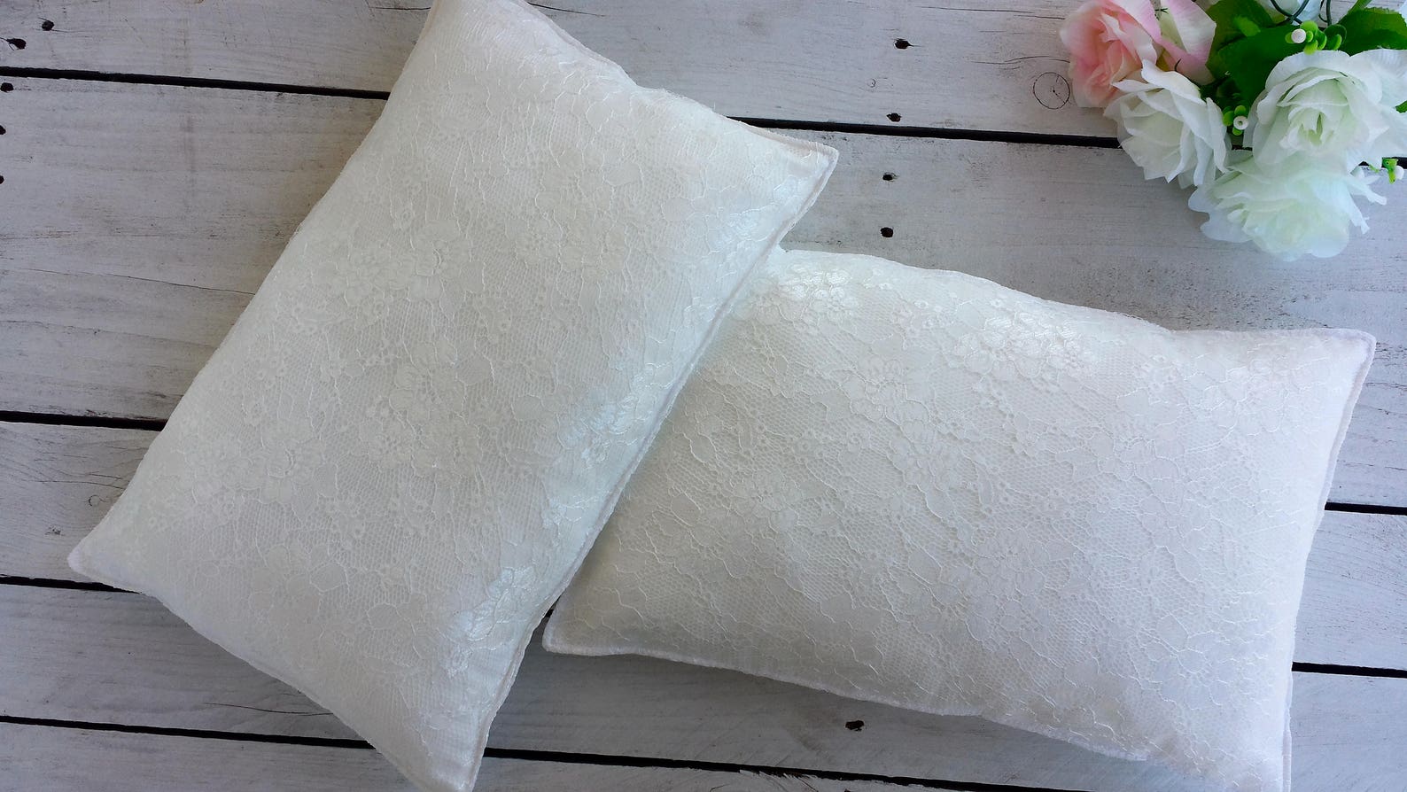 Kneeling Pillows White Lace Kneeling Pillows Set of 2 Pilows Etsy