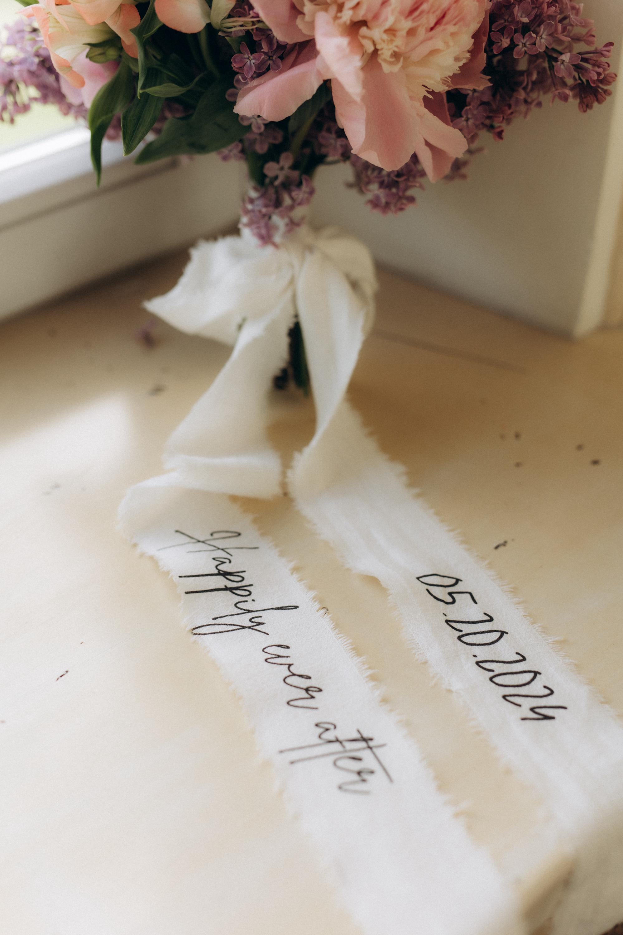 Bridal Bouquet Ribbon, Custom Wrap Personalised Weding Sash Wedding ...